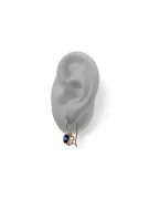 Pendientes Joyería vintage Zafiro Oro rosa antiguo original de 14k vec142r